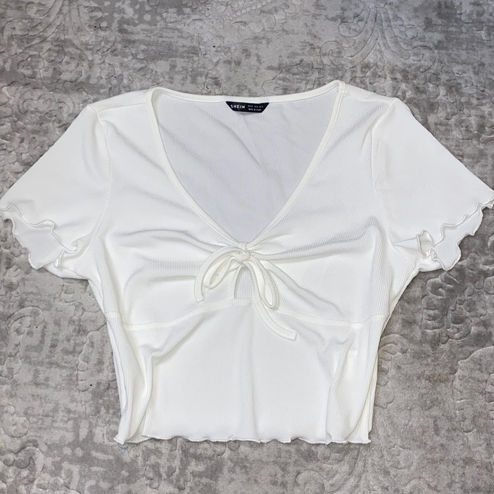 White crop top